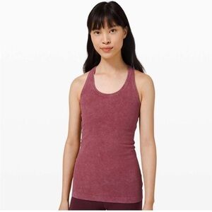 Lululemon Cool Racerback II Dye Washed Chianti Size 4 NWOT